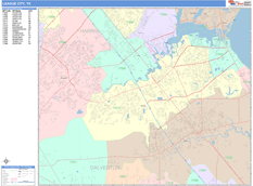 League City Digital Map Color Cast Style